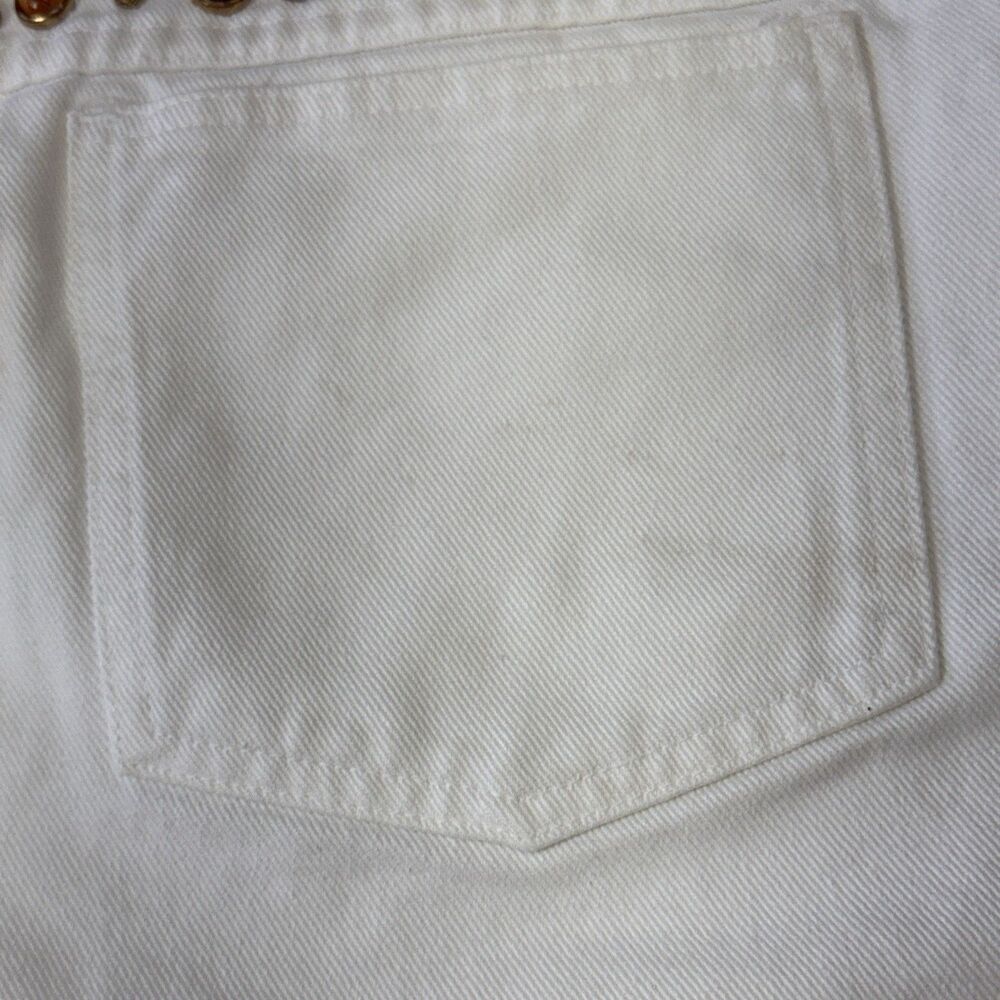 Vintage 90s Bedazzled White Mom Shorts Size 8 Rodeo Western Festival Party Swift - Picture 9 of 15